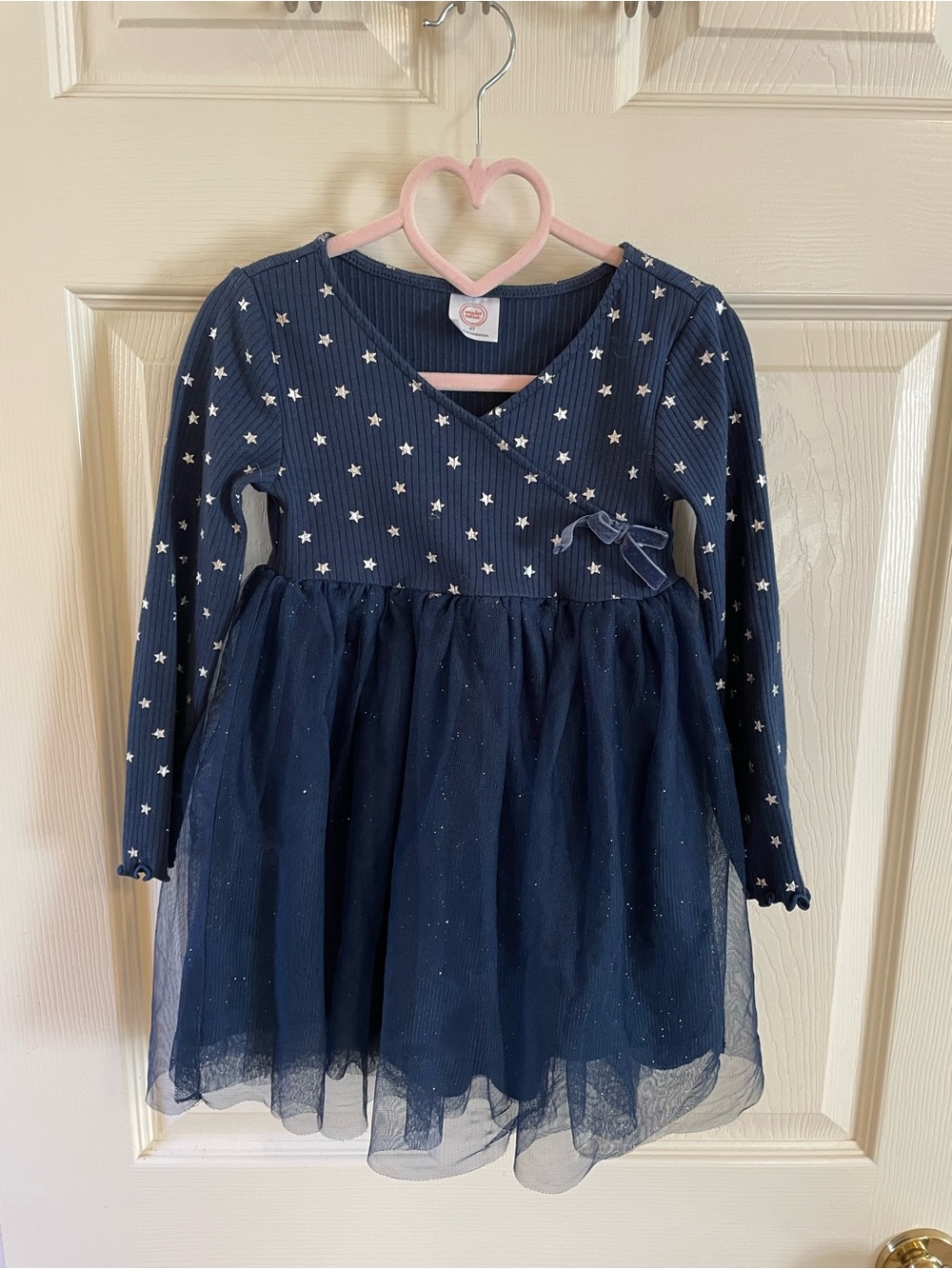 wonder nation Navy Star Tulle Dress with Bow